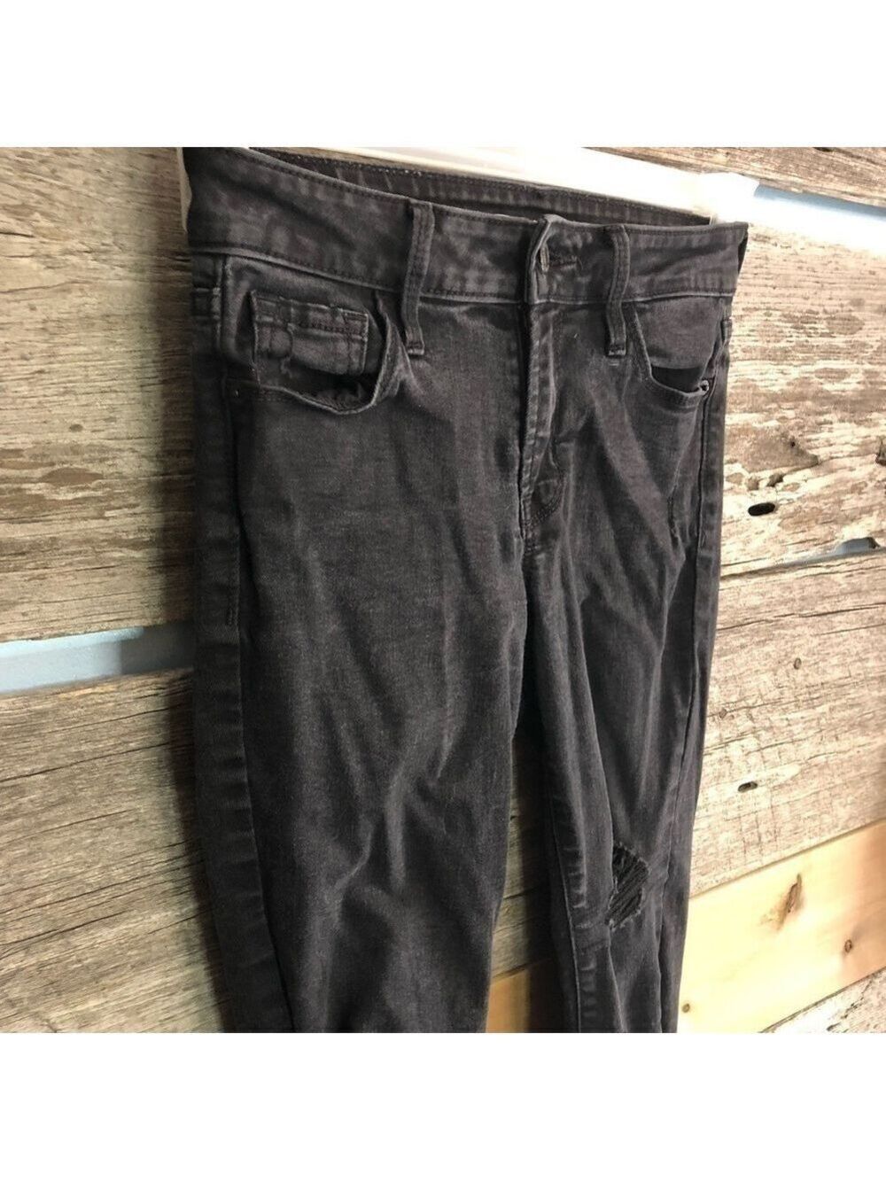 OLD Navy Size 0 Black Rockstar Super Skinny Ankle Jeans